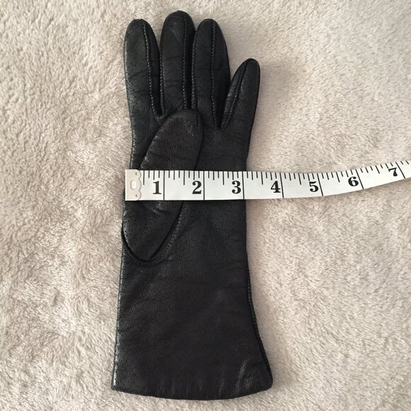 Black leather gloves sz 6.5 - Picture 9 of 9